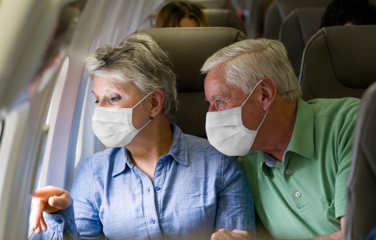 <span class="caption">Millions of people, particularly older ones who have been isolated from children and grandchildren, can fly domestically at low risk now, the CDC says. </span> <span class="attribution"><a class="link " href="https://theconversation.com/drafts/158368/edit" rel="nofollow noopener" target="_blank" data-ylk="slk:Hispanolistic/Getty Images;elm:context_link;itc:0;sec:content-canvas">Hispanolistic/Getty Images</a></span>