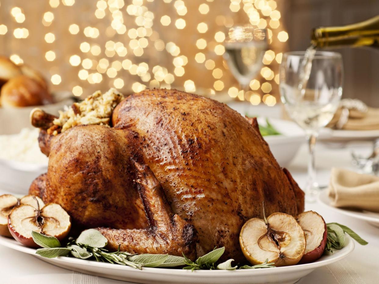 Thanksgiving turkey with side items: Getty Images