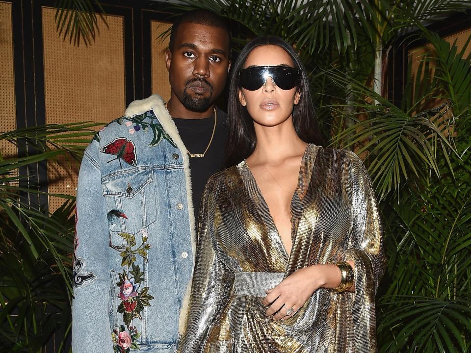Kanye West and Kim Kardashian attend the Balmain aftershow party as part of the Paris Fashion Week Womenswear Spring/Summer 2017 on September 29, 2016 in Paris, France