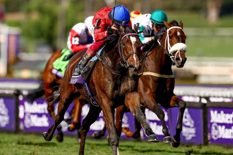 Inspiral, shown winning the 2023 Breeders' Cup Filly & Mare Turf, headlines opening day at this year's Royal Ascot. Photo by Alex Evers/EclipseSportswire, courtesy of Breeders' Cup