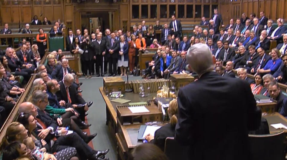 Sir Lindsay Hoyle addresses MPs after becoming the new Speaker of the House of Commons (Picture: PA/Getty)