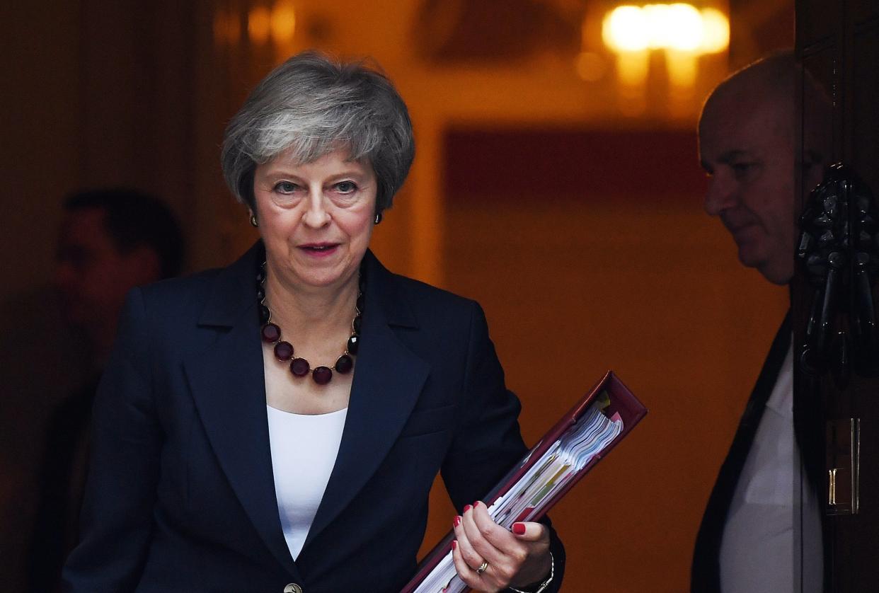 The prime minister has now lost her second Brexit secretary since the Chequers summit in July: EPA