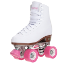 <p><strong>Chicago Skates</strong></p><p>amazon.com</p><p><strong>$49.00</strong></p><p><a href="https://www.amazon.com/dp/B00005K416?tag=syn-yahoo-20&ascsubtag=%5Bartid%7C10055.g.33471594%5Bsrc%7Cyahoo-us" rel="nofollow noopener" target="_blank" data-ylk="slk:Shop Now;elm:context_link;itc:0;sec:content-canvas" class="link ">Shop Now</a></p><p>Great for a beginner, these quad-style roller skates are <strong>best suited for smoothly paved streets or roller rinks</strong>. Many who purchased this affordable pair share that they're built to last. "I’m a beginner skater and had originally bought another (much more expensive) pair elsewhere," one shopper shared. "These skates knock the other ones out of the water and for a fraction of the price." Chicago Skates also offers the same pair in men's sizing with a <a href="https://www.amazon.com/dp/B000GVKJFY?tag=syn-yahoo-20&ascsubtag=%5Bartid%7C10055.g.33471594%5Bsrc%7Cyahoo-us" rel="nofollow noopener" target="_blank" data-ylk="slk:black boot;elm:context_link;itc:0;sec:content-canvas" class="link ">black boot</a> and blue wheels. Just make sure to pay attention to the US sizing schema, which is slightly different, and pick whichever color suits you!</p><p><strong>• Wheel type: </strong>60mm/88A<strong><br>• Boot material:</strong> Vinyl<strong><br>• Plate: </strong> Aluminum <br><strong>•</strong><strong> Toe stop: </strong>Adjustable</p>