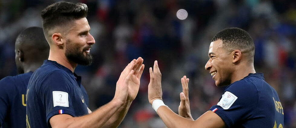 Giroud et Mbappé ont inscrit les trois buts des Bleus.  - Credit:FRANCK FIFE / AFP