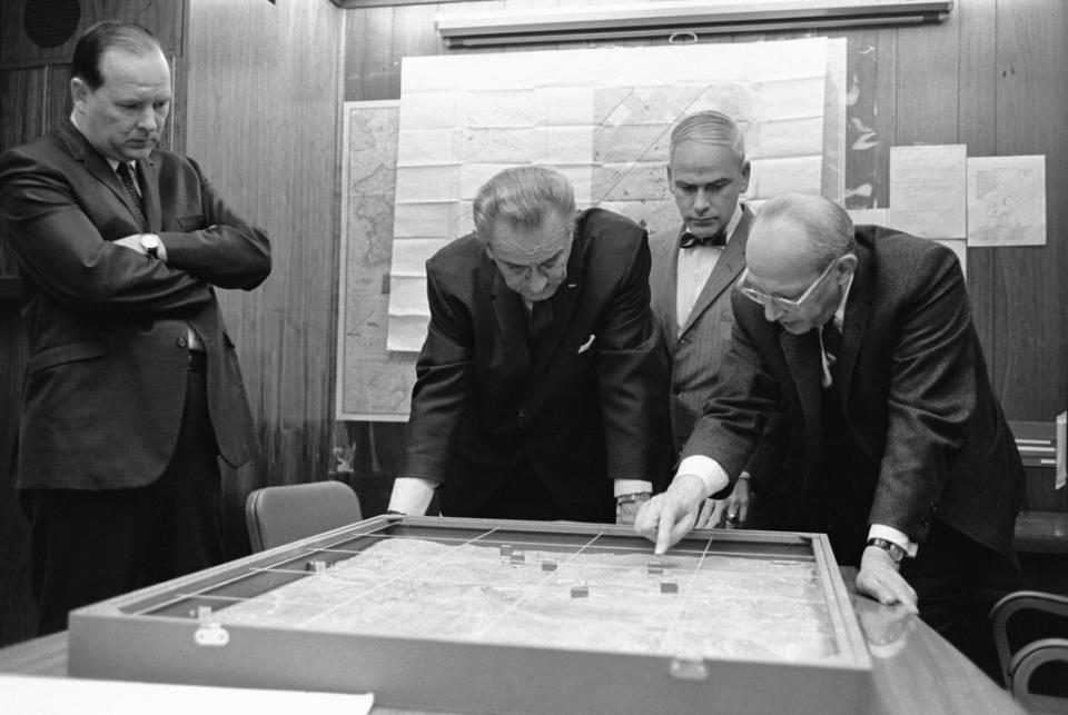 Lyndon B. Johnson had an unhealthy obsession with the Situation Room, often spending sleepless nights getting regular updates on the Vietnam War Universal Images Group via Getty Images