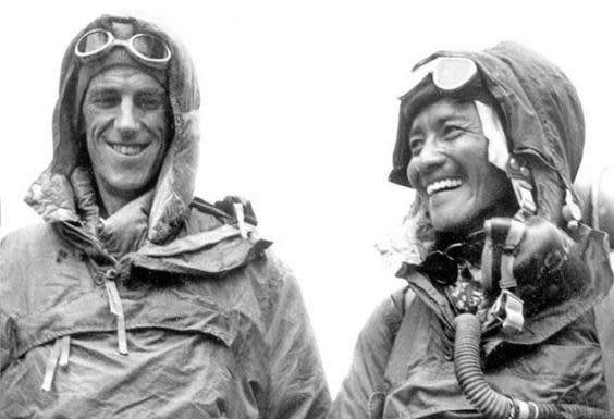 Sir Edmund Hillary and Sherpa Tenzing Norgay after climbing Everest in 1953 (Reuters)