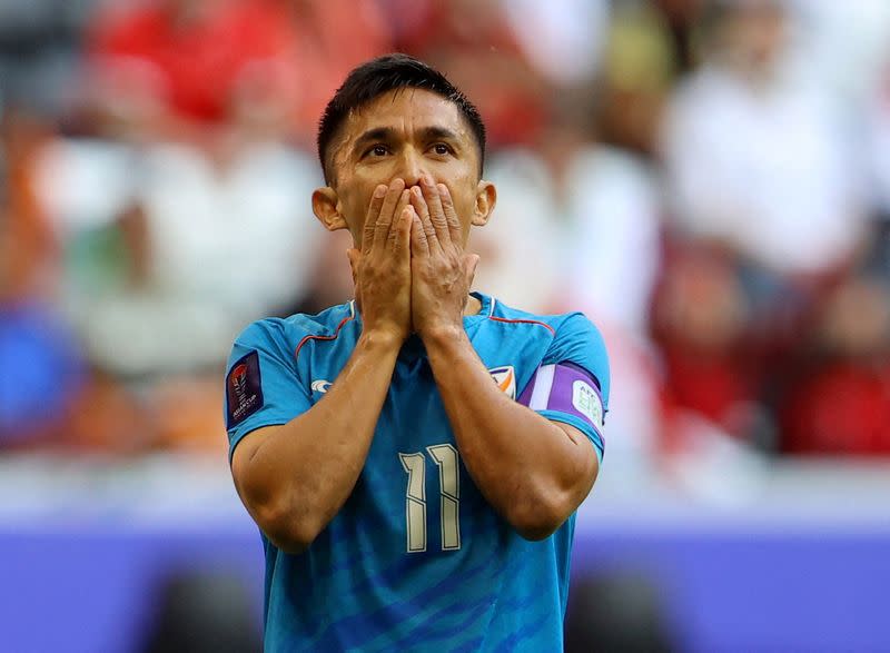 FILE PHOTO: India's Sunil Chhetri