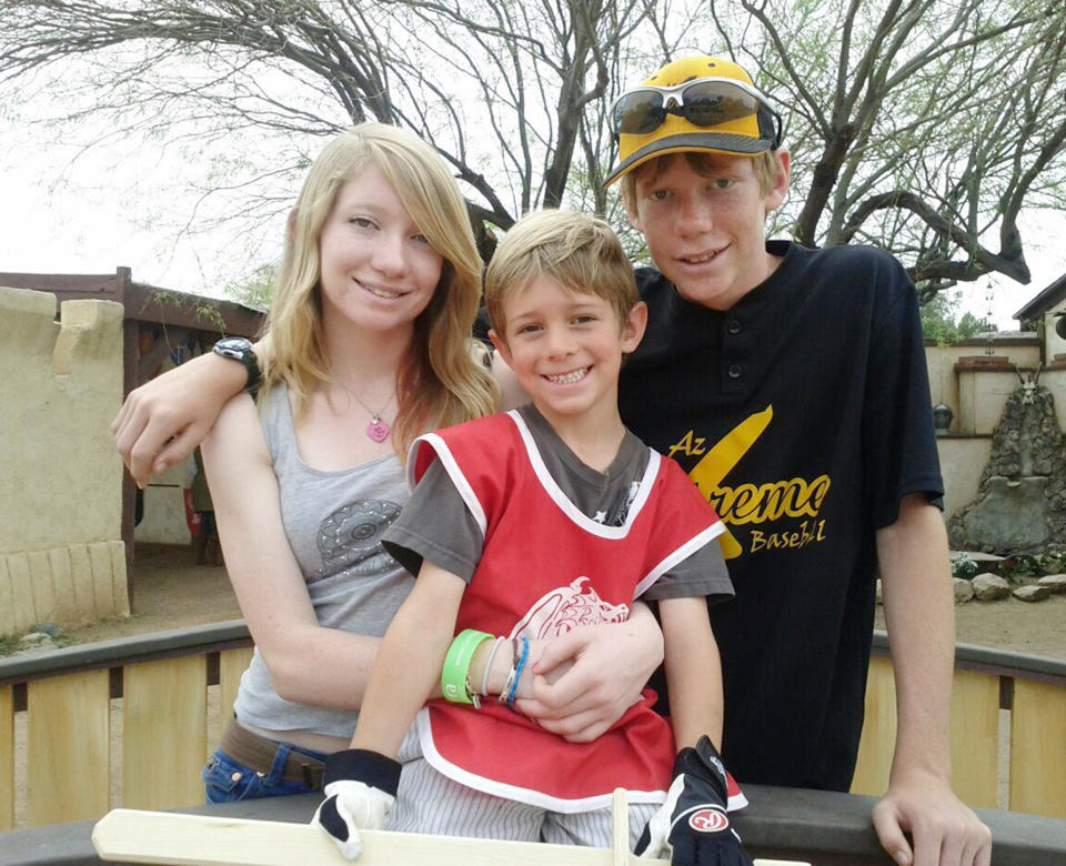 Christian Petillo is pictured with his two older siblings. (Courtesy Bruce and Claire Petillo)