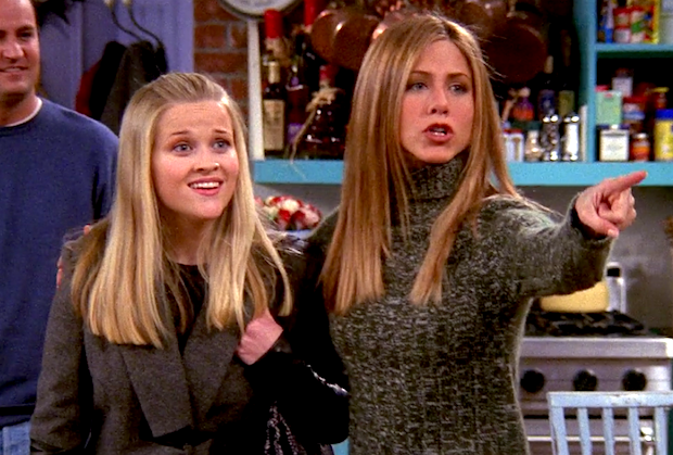 Reese Witherspoon and Jennifer Aniston on Friends: Warner Bros