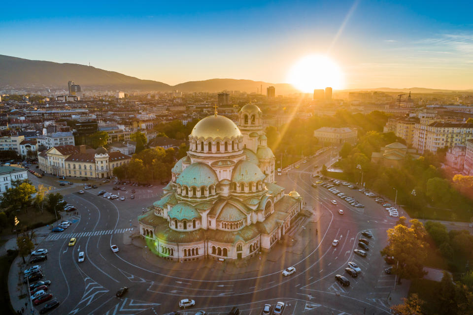 The beautiful Alexander Nevski cathedral in the setting sun (Getty Images)