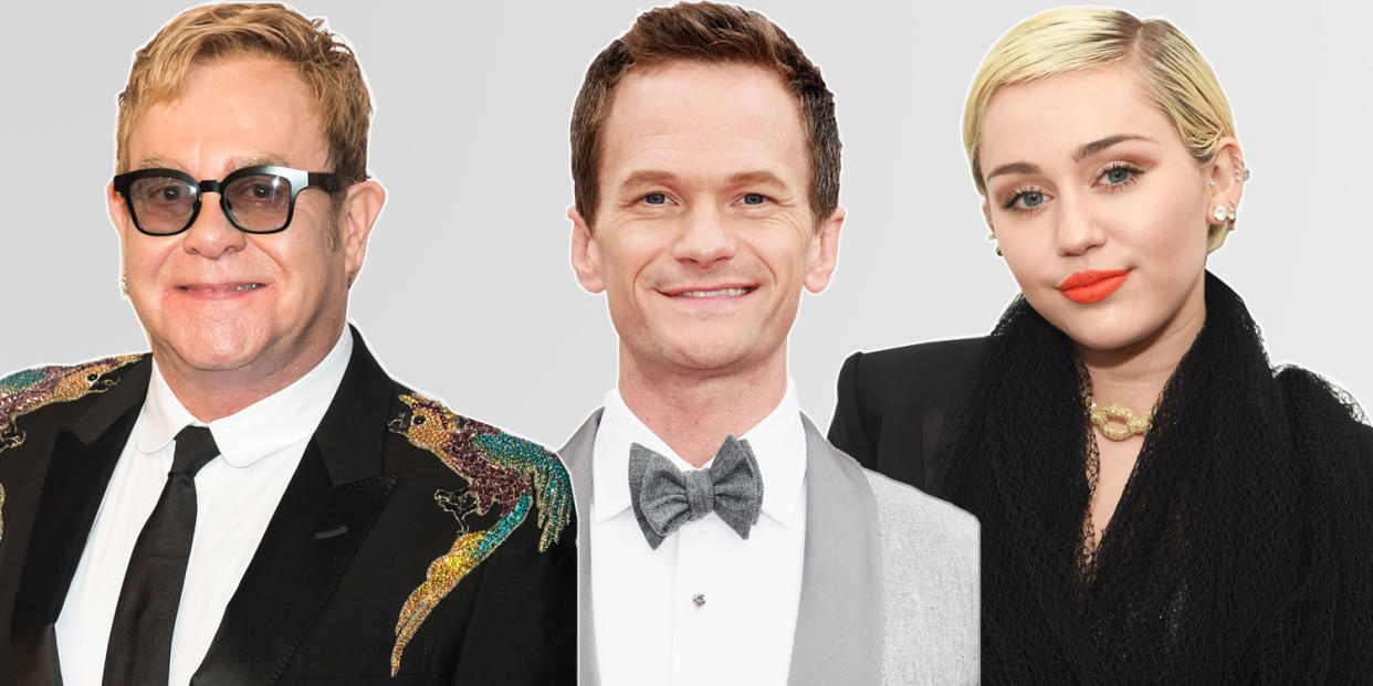 Elton John, Neil Patrick Harris, and Miley Cyrus are cheering on Australia. (Photo: Getty Images)