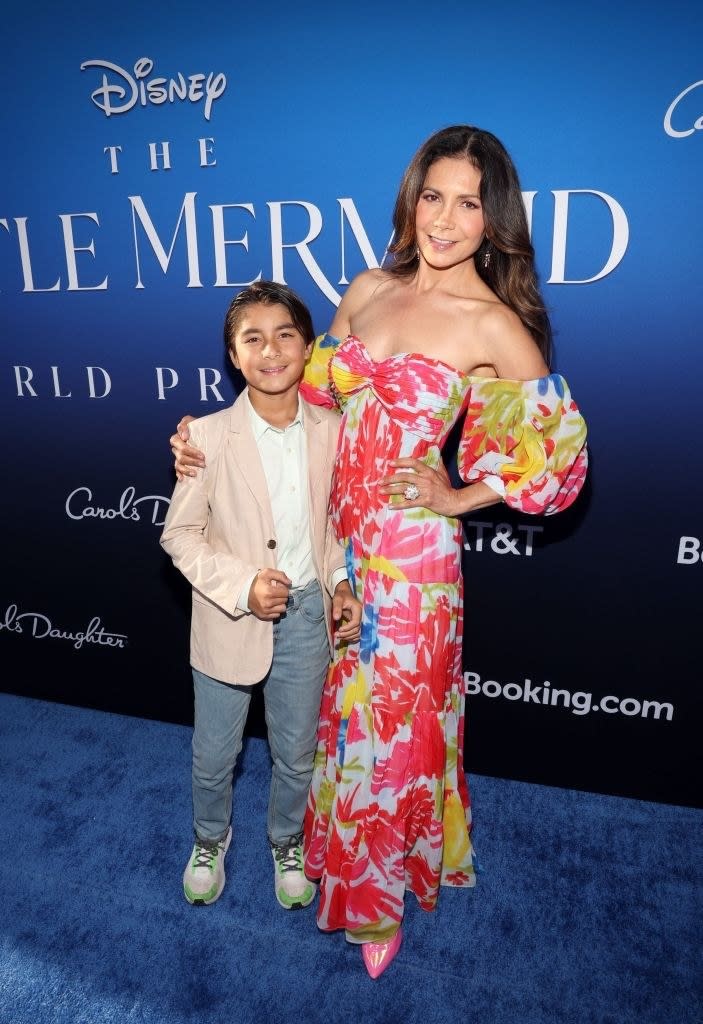 Patricia Manterola and her son