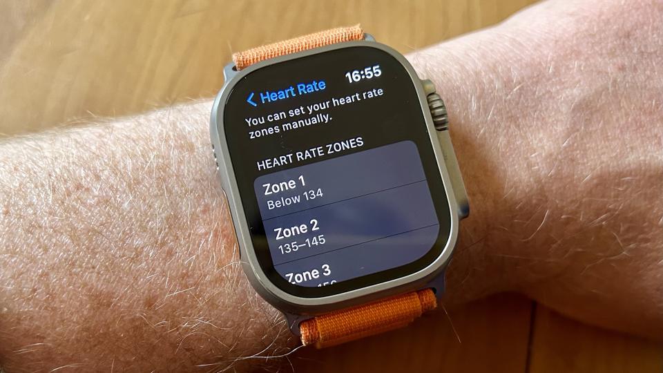 a photo of the heart rate zones on Apple Watch