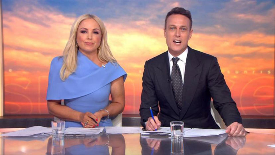 Monique Wright and Matt Shirvington on Sunrise