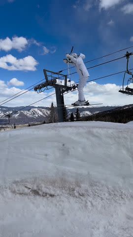 <p>John Travolta/Instagram</p> John Travolta's son Ben shown skiing in Colorado.