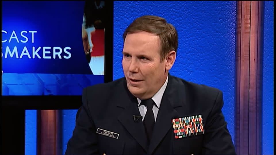 Coast Guard attorneys argued that retired Coast Guard officer Glenn Sulmasy should be prosecuted in a military court-martial for conduct unbecoming an officer and willful dereliction of duty. - From Comcast Newsmakers NE/YouTube