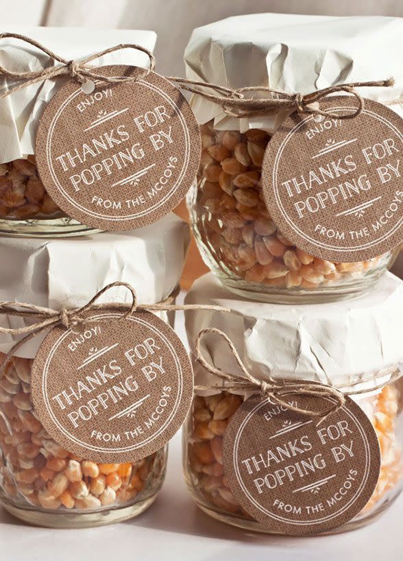 You Can Give Out Popcorn As Wedding Favours Buying a couple of sacks of the stuff won’t set you back much at all - and it’s the perfect autumnal treat. 