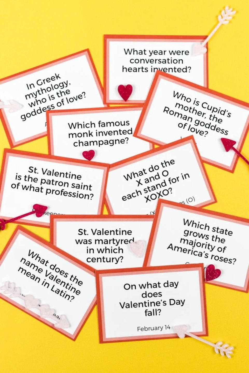 Valentine's Day trivia game  (Hey, Let's Make Stuff)