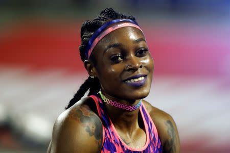 Athletics - JAAA National Senior Championships - National Stadium Kingston, Jamaica - June 23, 2017 Jamaica's Elaine Thompson in action during the Women's 100m final REUTERS/Lucy Nicholson