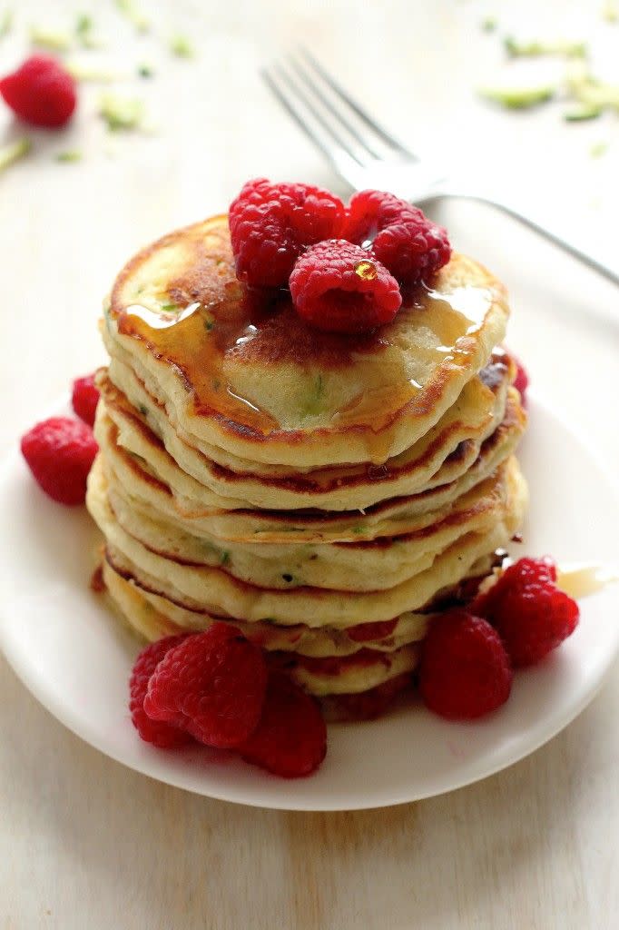 Healthy Greek Yogurt Zucchini Pancakes