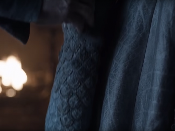 Sansa's sleeves pay tribute to the House of her mother, Catelyn Stark (HBO)