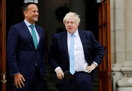 Britain's Prime Minister Boris Johnson meets with Ireland's Prime Minister (Taoiseach) Leo Varadkar in Dublin