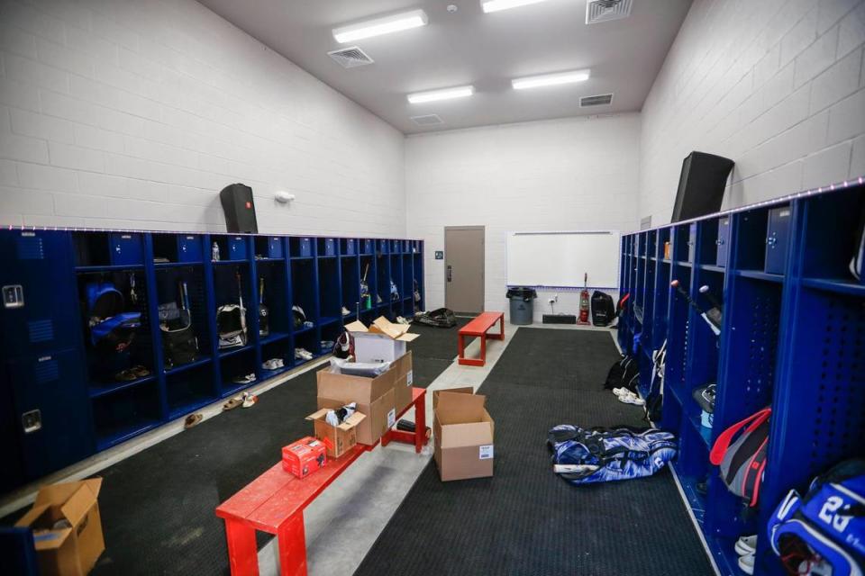 A new locker room at the softball field is among recent improvements at Lafayette High School.