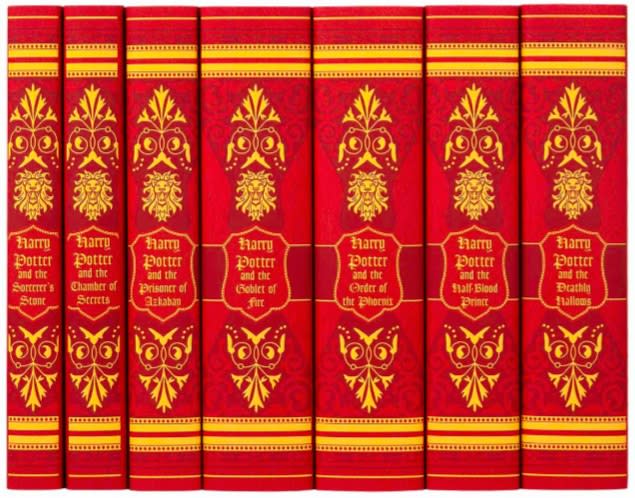 You can now buy Hogwarts house themed “Harry Potter” books, take all our money