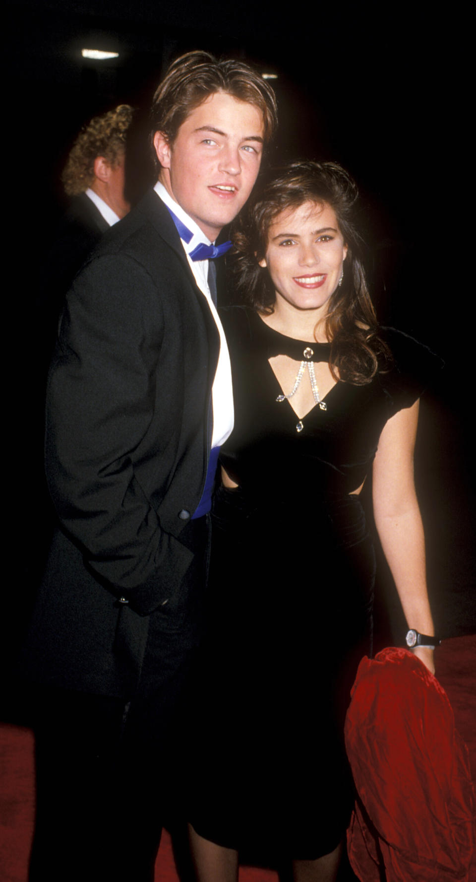 1987 File Photo of Matthew Perry & Tricia Leigh Fisher in Los Angeles, California taken November 15, 1987 in Los Angeles, California (Photo by Barry King/WireImage)