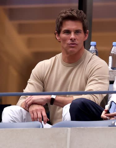 <p>Sarah Stier/Getty</p> James Marsden at the 2023 US Open men's final