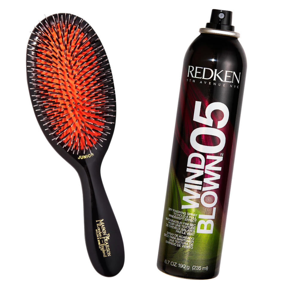 Mason Pearson Popular Hair Brush & Redken Wind Blown 05 Dry Finishing Spray