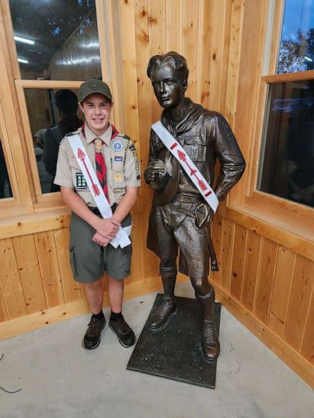 PHOTO: Jonathan has been a Boy Scout for the last seven years. He says his favorite part about being a scout is getting the opportunity to make friends along the scouting journey. (Courtesy of Serena Kolk)