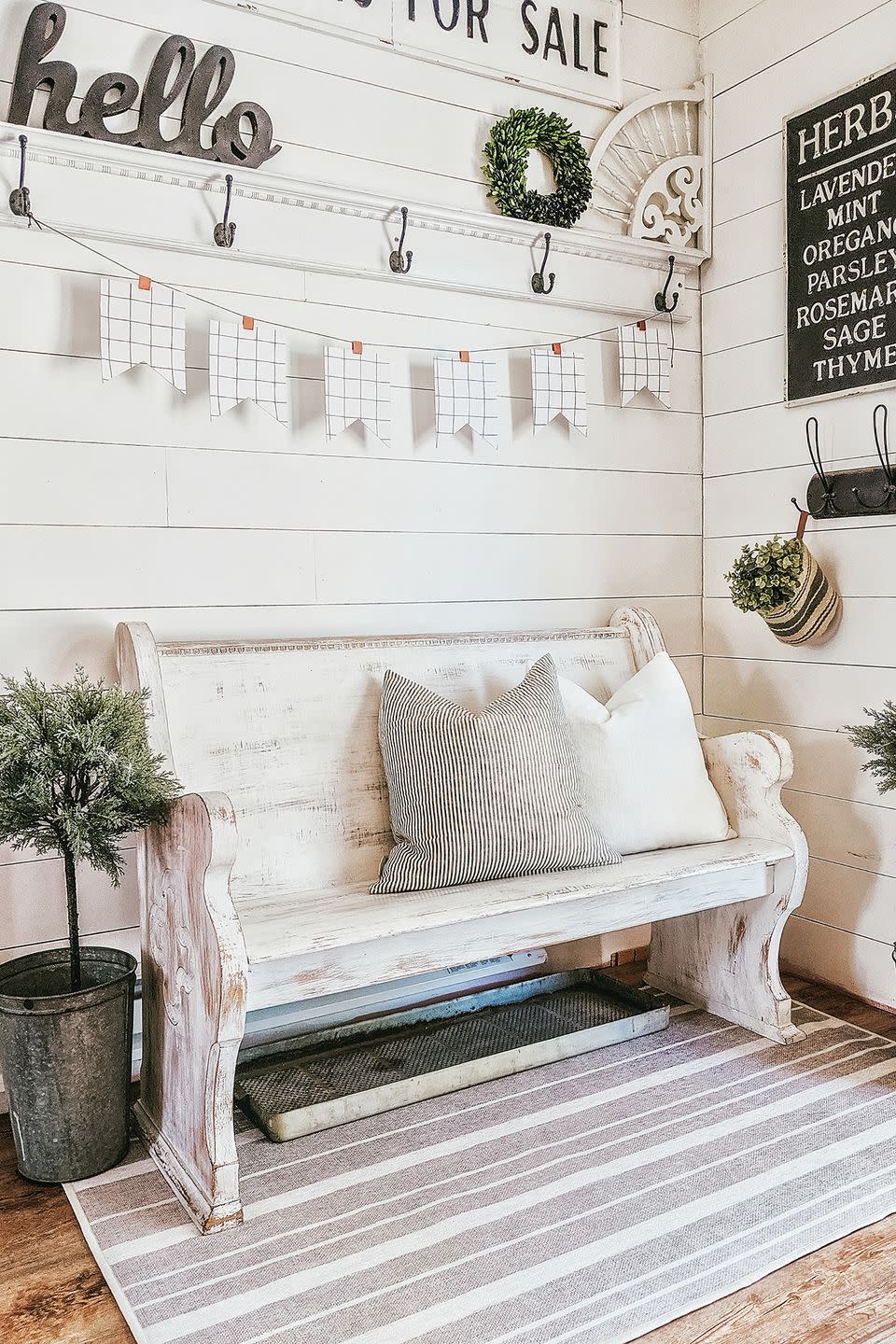 Whitewashed Entryway