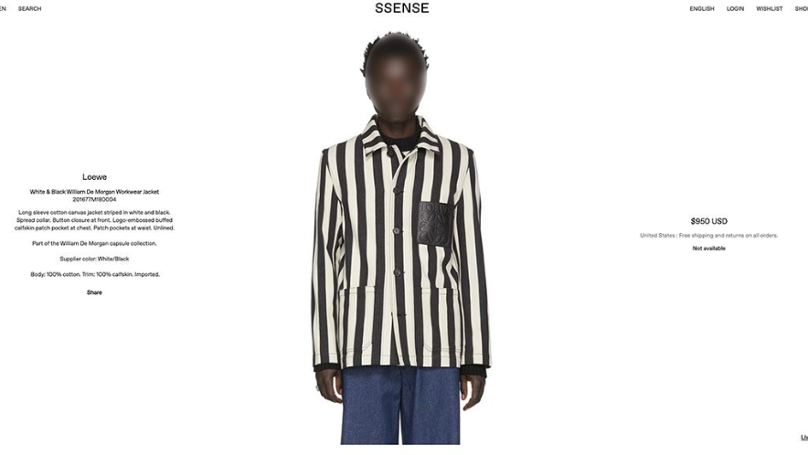 Der Look des Labels war in vielen Online-Shops zu sehen. Foto: SSENSE  