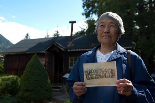 Emiko, a Japanese-Canadian who was interned at Lemon Creek, during a visit to the internment camp in New Denver, Canada. Seven decades after the bombing of Pearl Harbor, Japanese are returning to the camps in Canada where they were interned during World War II