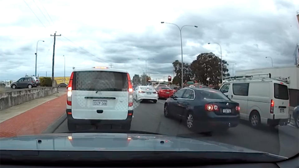 Most of the motorists waited patiently during peak hour traffic on Friday afternoon. Source: 7 News