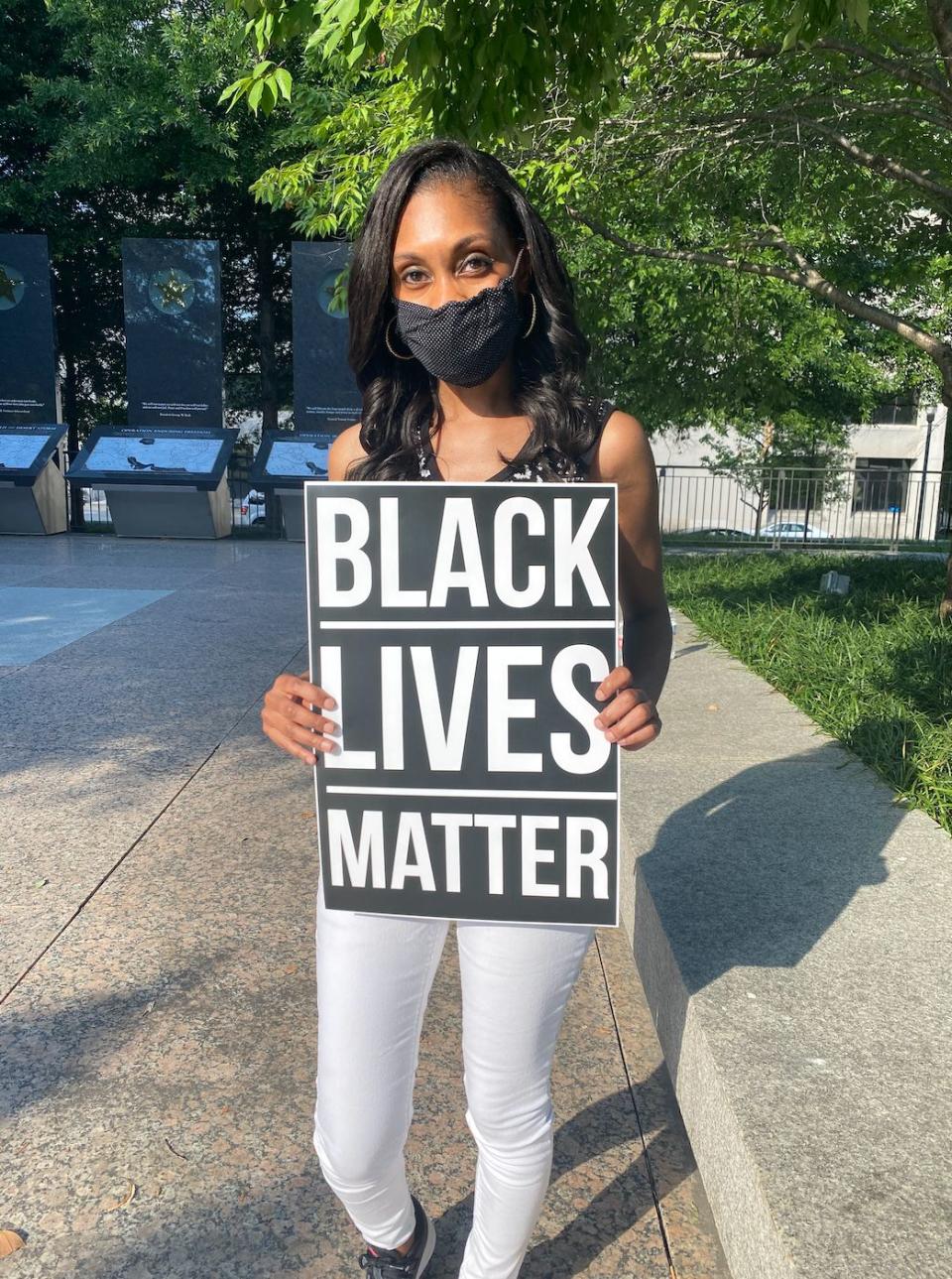 Keeda Haynes at a Black Lives Matter rally in Nashville. (Photo: Keeda Haynes)