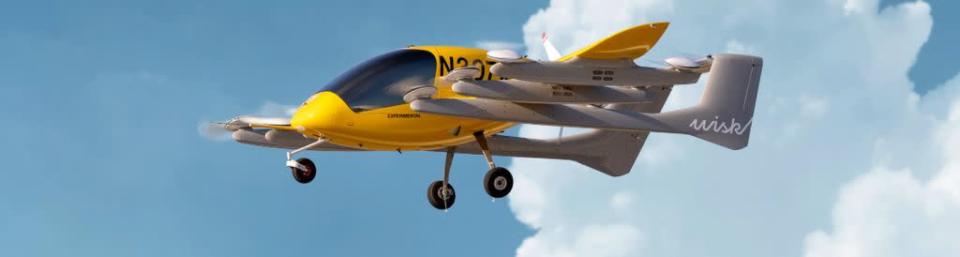 Carro voador da Wisk ainda está em fase experimental (Imagem: Divulgação/Wisk Aero)