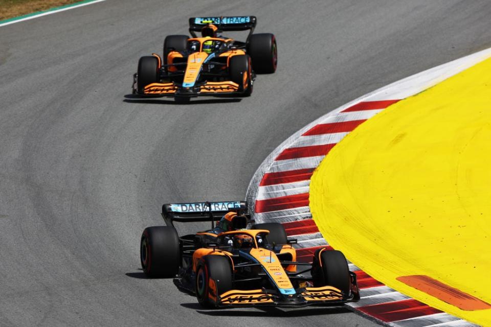 Lando Norris passed team-mate Daniel Ricciardo at the Spanish Grand Prix  (Getty Images)