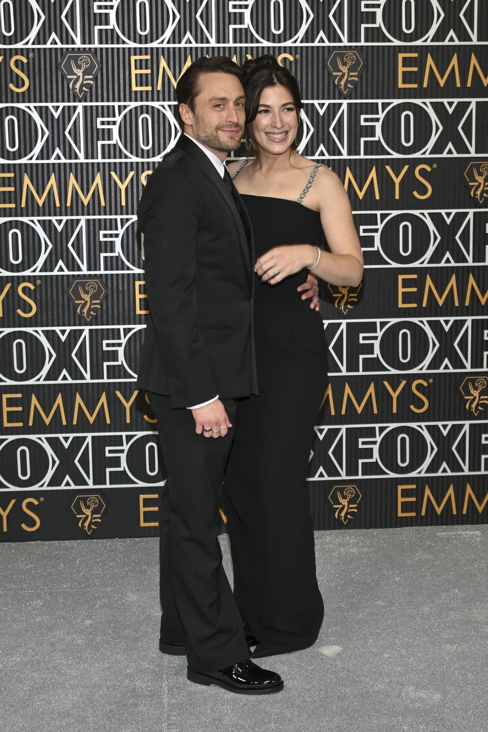 kieran culkin and jazz charton at 75th primetime emmy awards