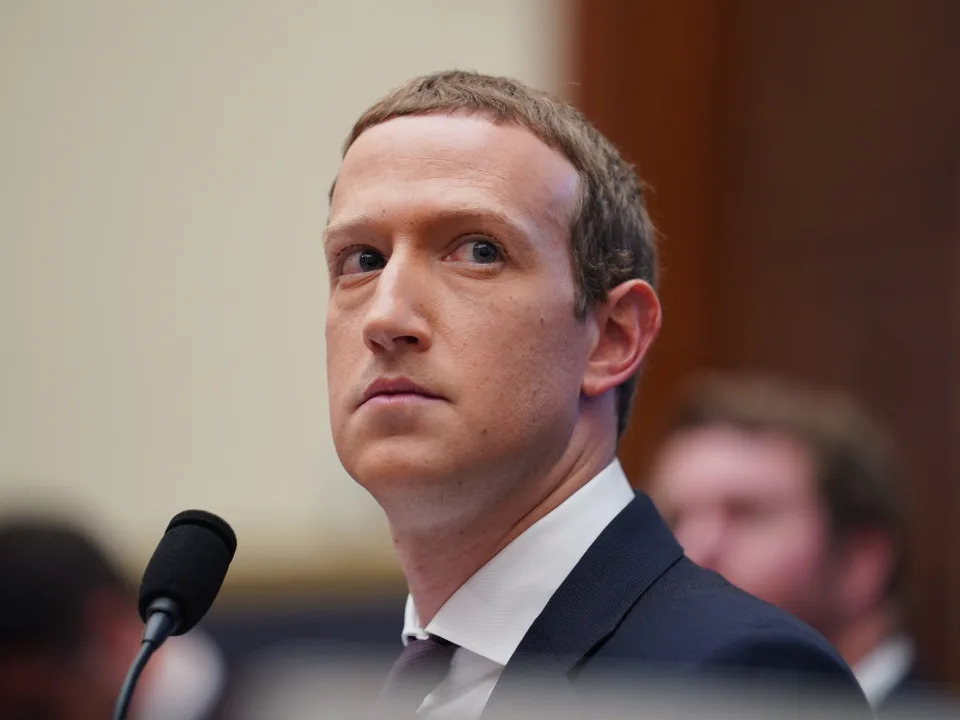 Facebook CEO Mark Zuckerberg testifies before the U.S. House Financial Services Committee during An Examination of Facebook and Its Impact on the Financial Services and Housing Sectors hearing on Capitol Hill in Washington D.C., the United States, on Oct. 23, 2019.