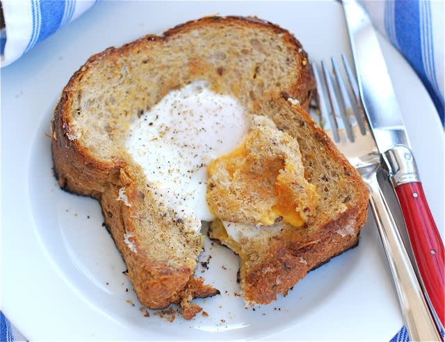 Egg in the Hole Grilled Cheese