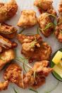 <p>Japanese chicken karaage is basically <a href="https://www.delish.com/cooking/recipe-ideas/recipes/a51692/best-homemade-fried-chicken-recipe/" rel="nofollow noopener" target="_blank" data-ylk="slk:fried chicken" class="link ">fried chicken</a>, but with a twist. If the meat is seasoned, then coated with flour, it's karaage. Beyond the semantics, we love it because it’s a quick and easy way to jazz up one of our favorite apps, using ingredients you’re already have at home.</p><p>Get the <strong><a href="https://www.delish.com/cooking/recipe-ideas/a39176106/karaage-japanese-fried-chicken-recipe/" rel="nofollow noopener" target="_blank" data-ylk="slk:Karaage (Japanese Fried Chicken) recipe" class="link ">Karaage (Japanese Fried Chicken) recipe</a></strong>.</p>