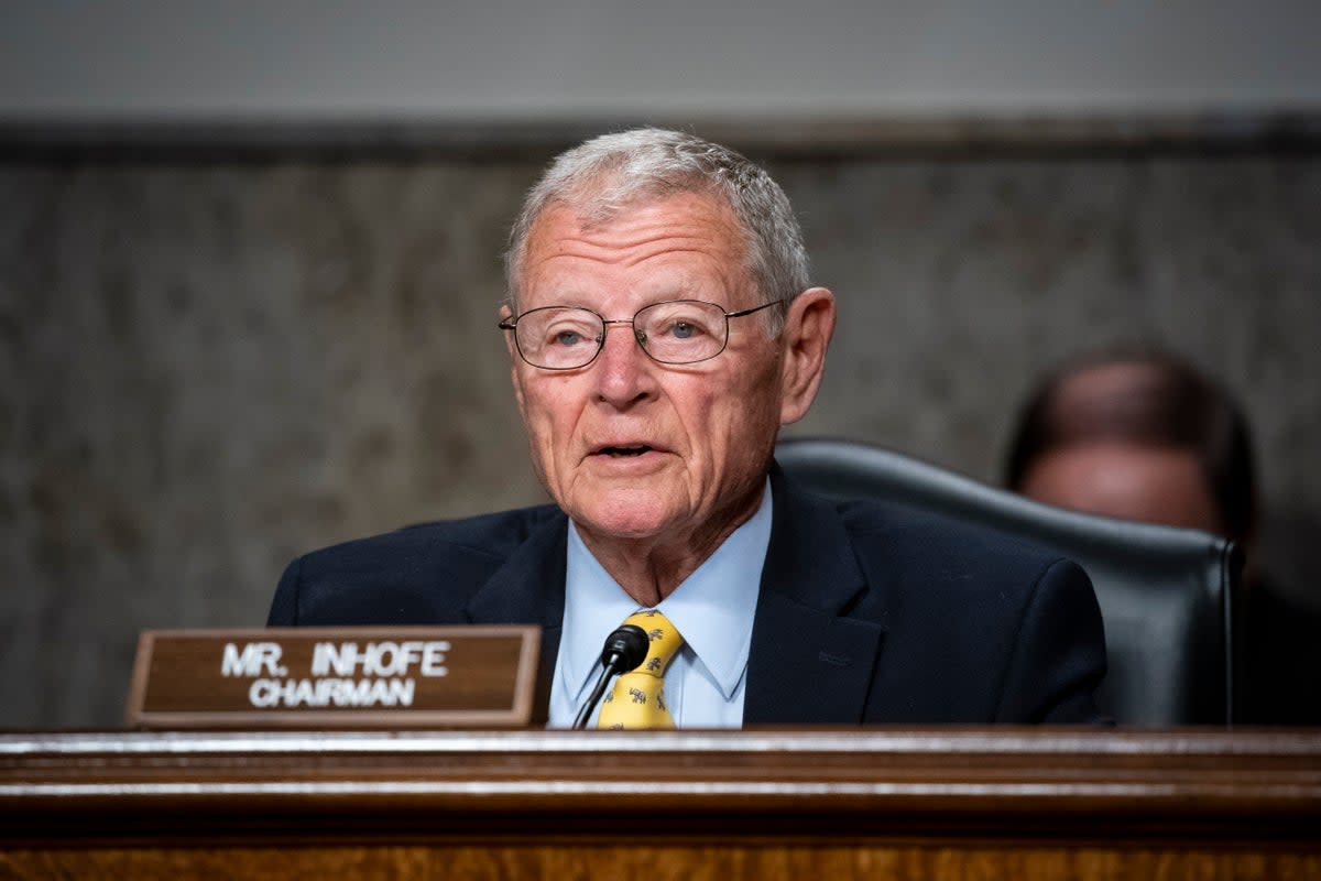 Former Senator Jim Inhofe, a Republican who represented Oklahoma, died on July 9 at 89 years old  (Getty Images)