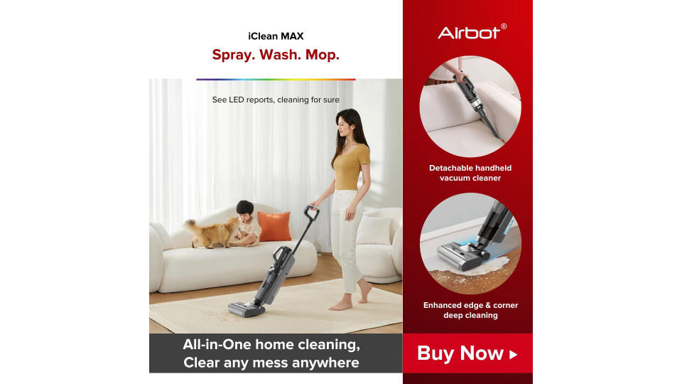 Airbot Cordless Portable Water Vacuum Cleaner. (Photo: Lazada SG)