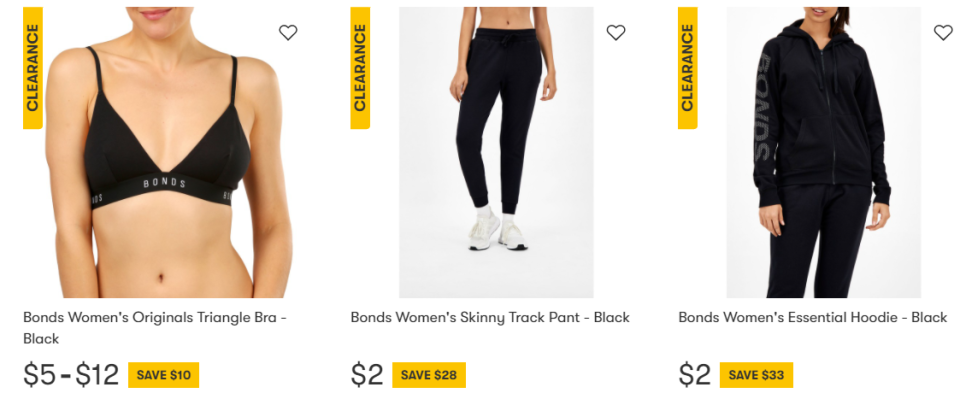 Screengrab from Big W website showing items for $2. Source: Big W website (via Facebook)