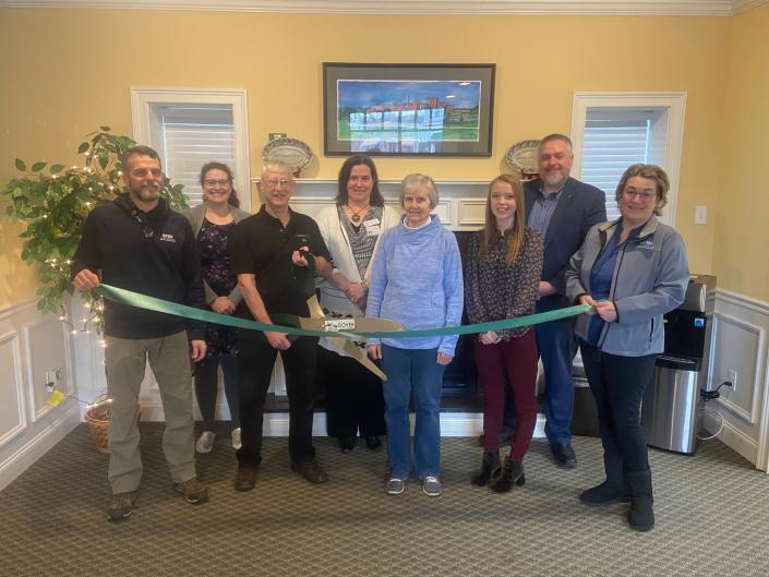 Staff and ambassadors of the Greater Dover Chamber of Commerce welcome TheNetWorks LLC to the chamber during a recently-held ribbon cutting ceremony.