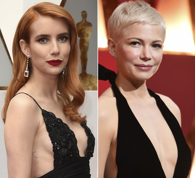 Emma Roberts und Michelle Williams (Bilder: AP)