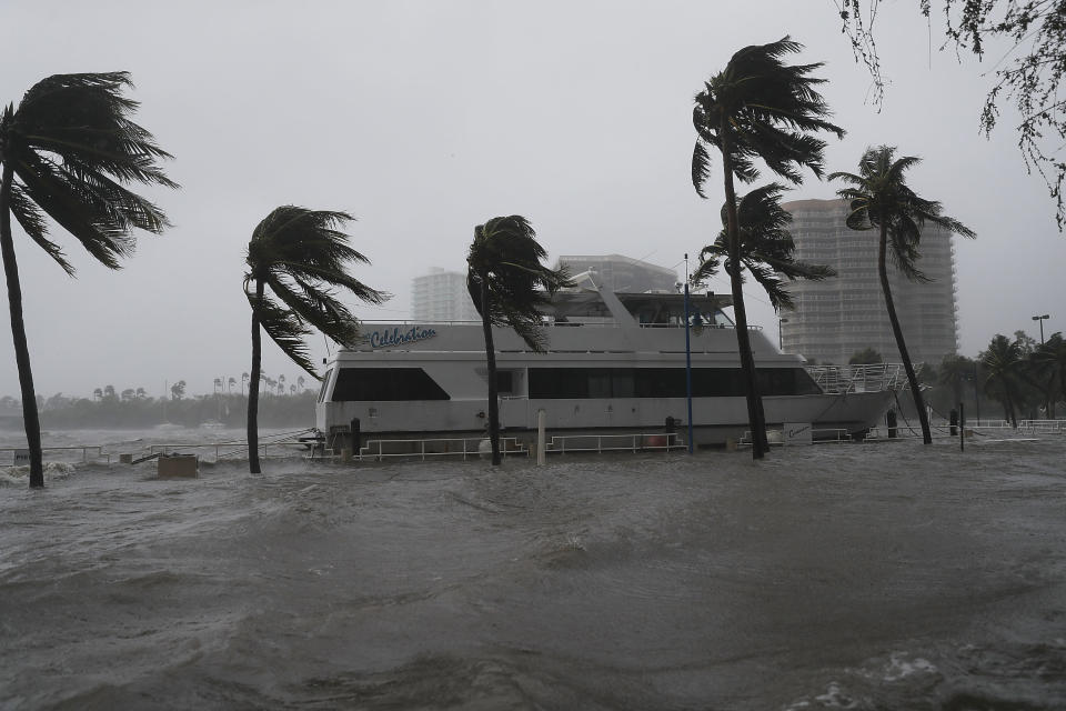 <p><strong>Miami</strong><br>Boats ride out Hurricane Irma in a marina on Sept. 10, 2017 in Miami, Fla. Hurricane Irma made landfall in the Florida Keys as a Category 4 storm on Sunday, lashing the state with 130 mph winds as it moves up the coast. (Photo: Joe Raedle/Getty Images) </p>