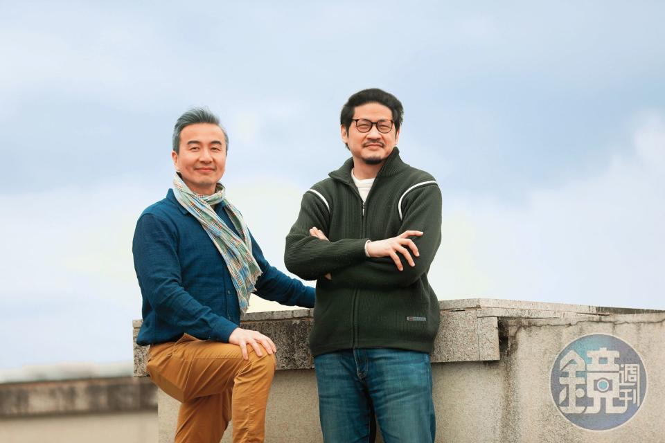蔣顯斌（右）和江松長（左）連手把台灣故事推向國際，盼以影像帶領觀眾了解台灣。